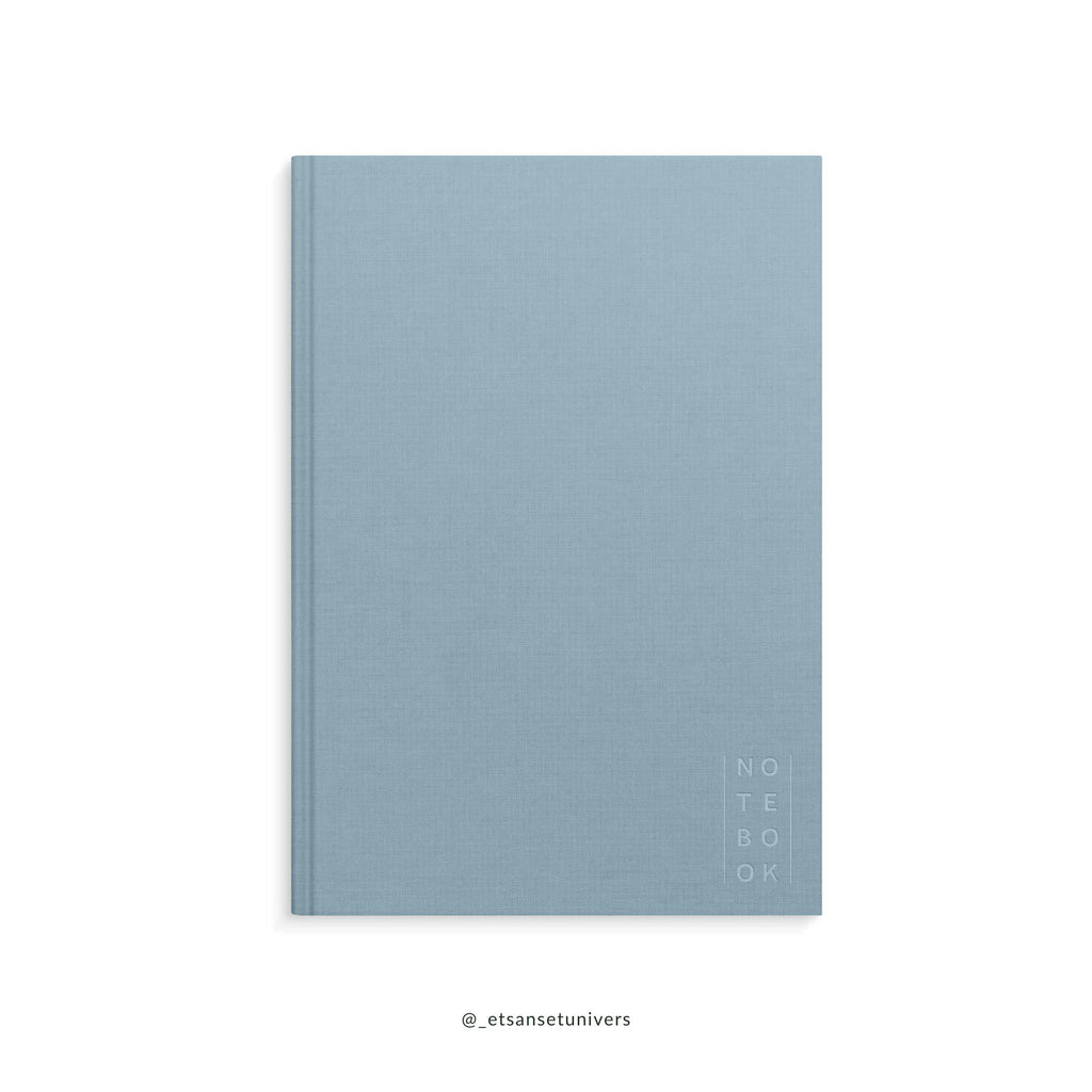 A4 Notebook Lyseblå Linned