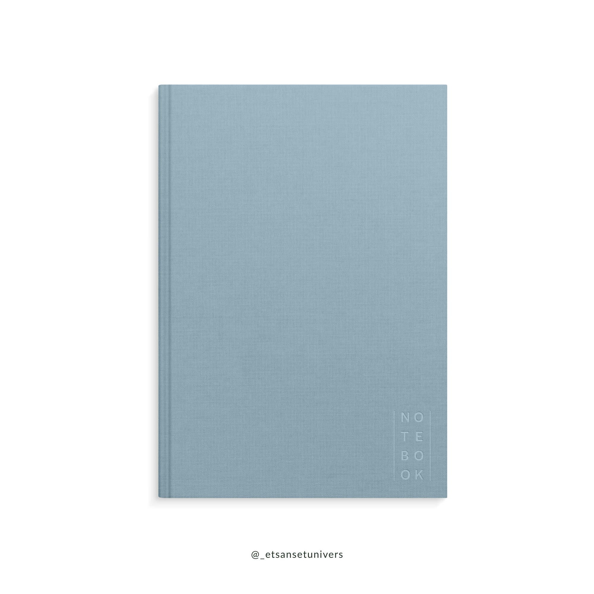 A4 Notebook Lyseblå Linned