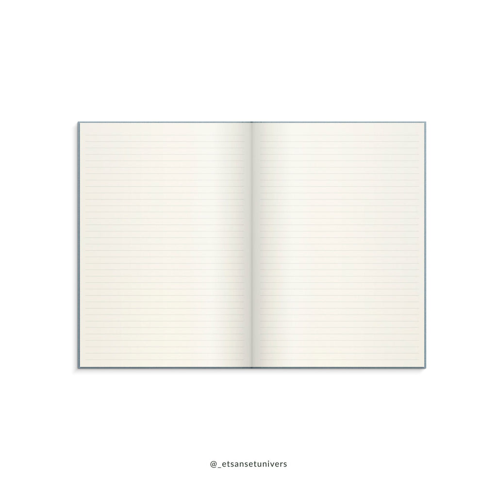 A4 Notebook Lyseblå Linned