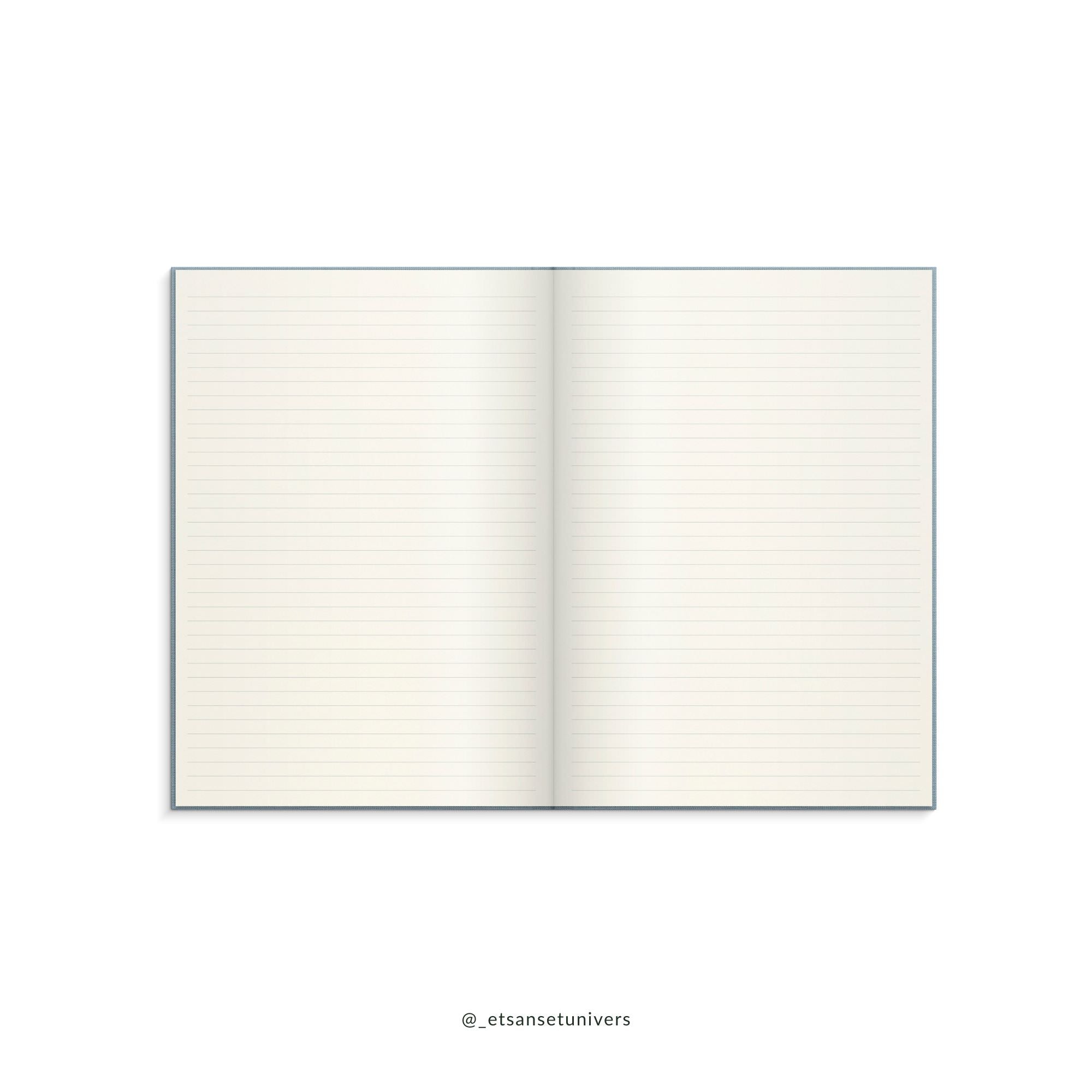 A4 Notebook Lyseblå Linned