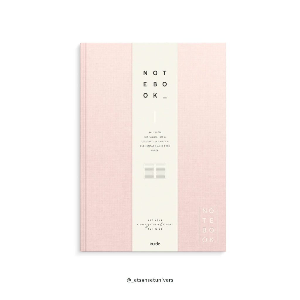 A4 Notebook Pink Linned