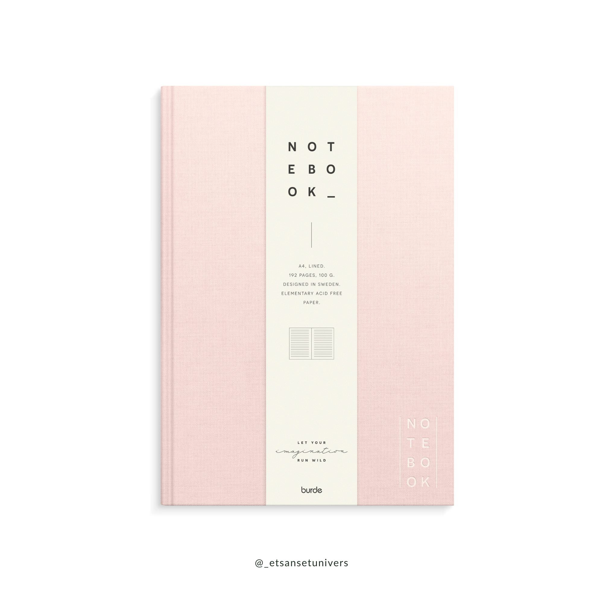 A4 Notebook Pink Linned
