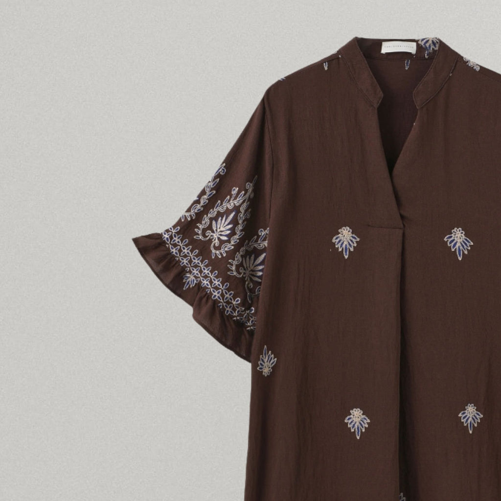 Alfild kjole - Mørkebrun