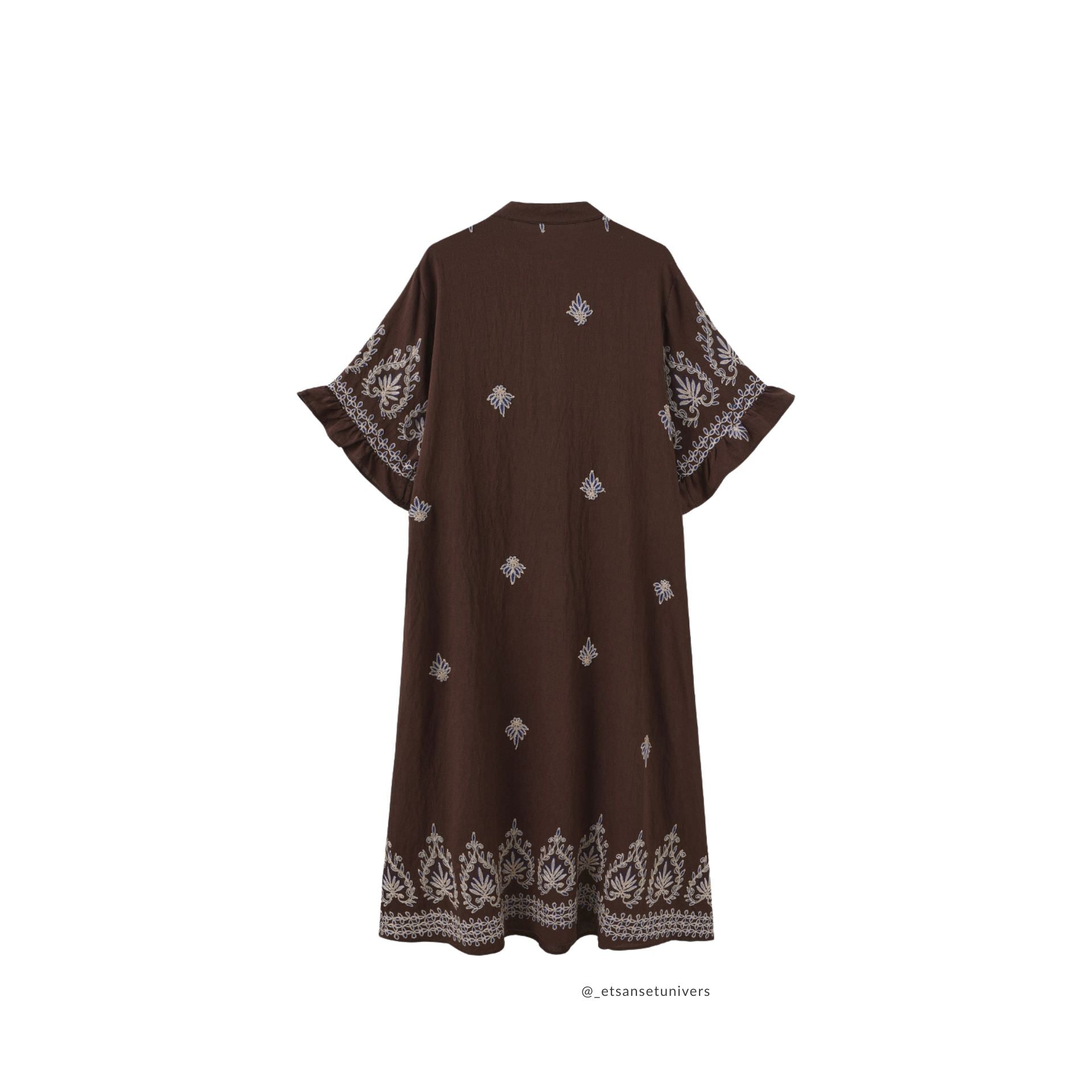 Alfild kjole - Mørkebrun