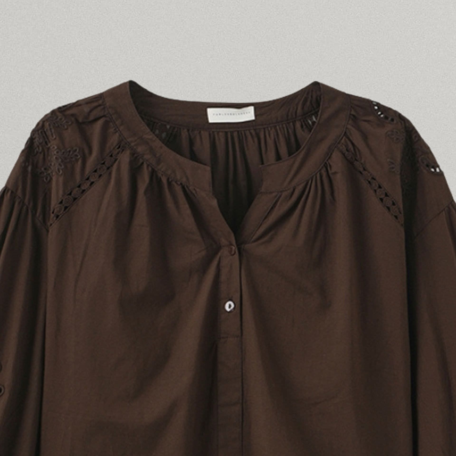 Alis blonde bluse - Mørkebrun