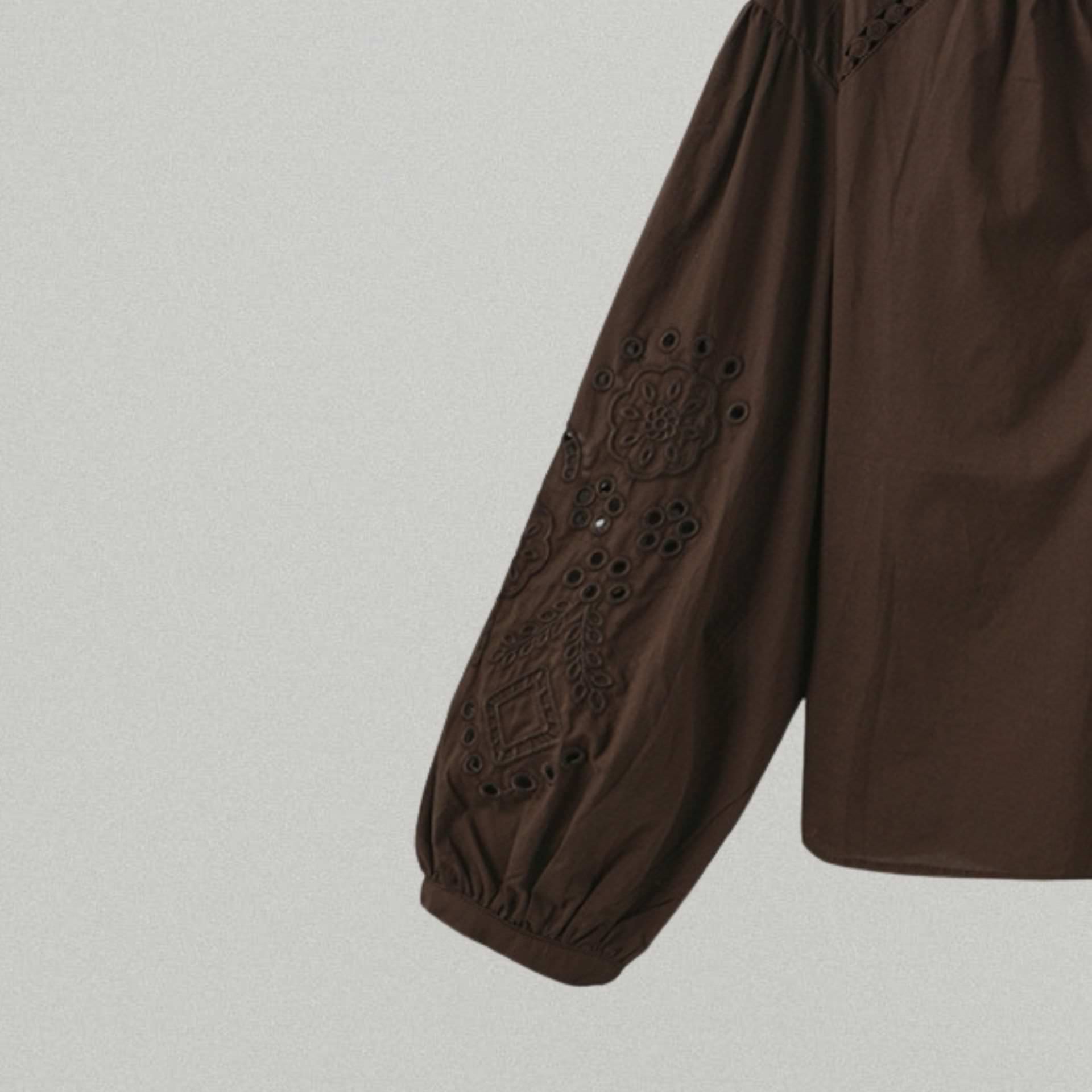 Alis blonde bluse - Mørkebrun