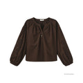 Alis blonde bluse - Mørkebrun