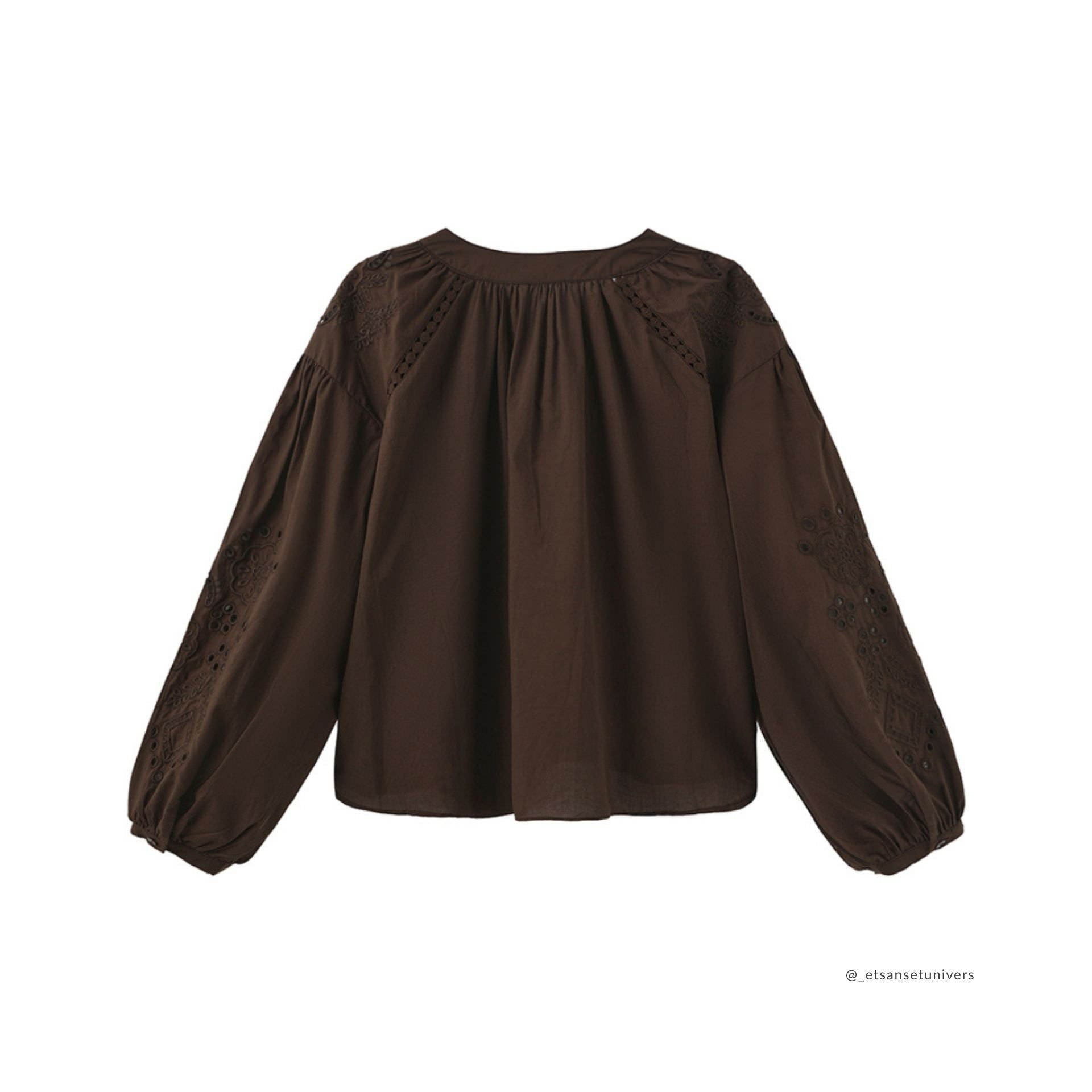 Alis blonde bluse - Mørkebrun