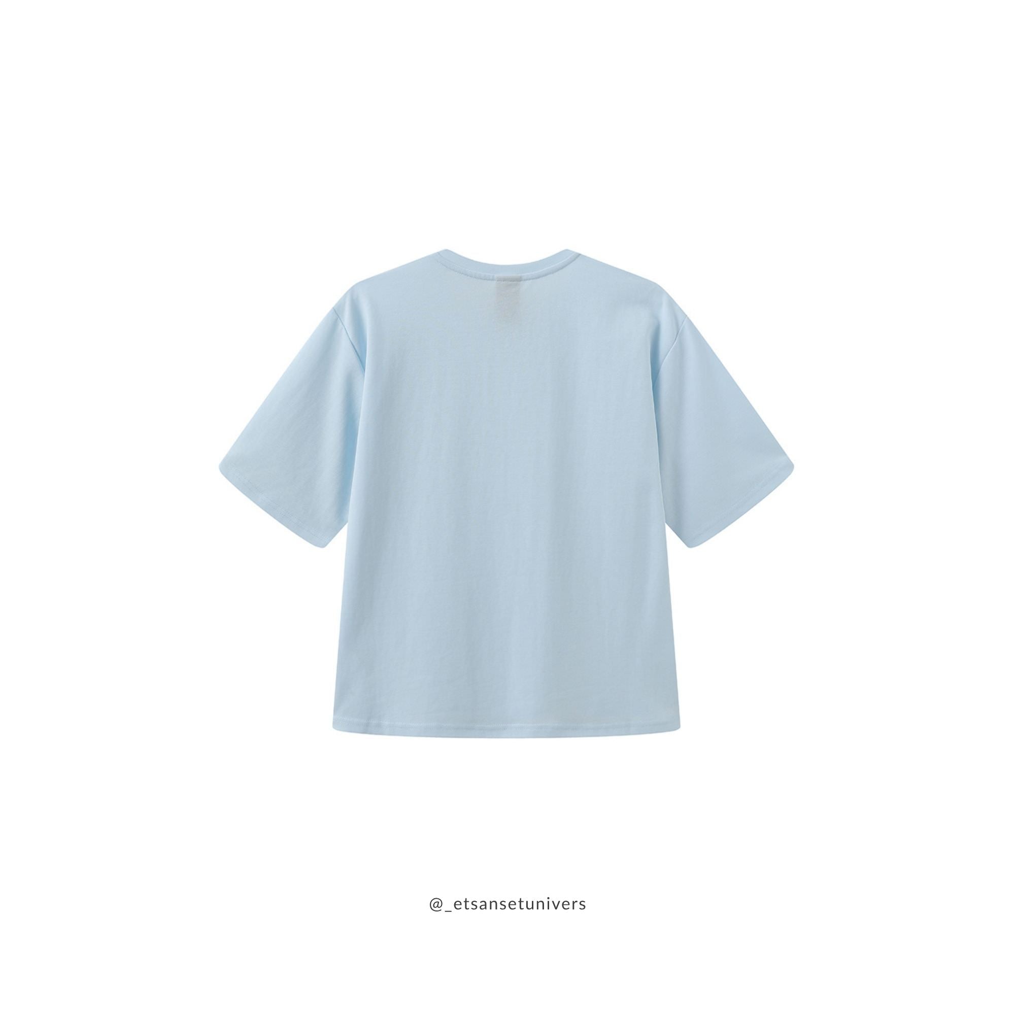 Boxy T-shirt - Bomuld - Sweet fresh mint - set bagfra - Et Sanset Univers