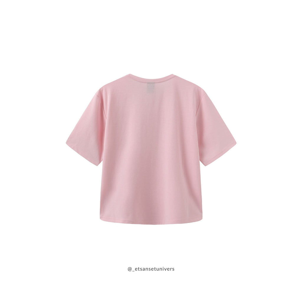 Boxy T-shirt - Pastel Pink - bomuld - set bagfra - et sanset univers 
