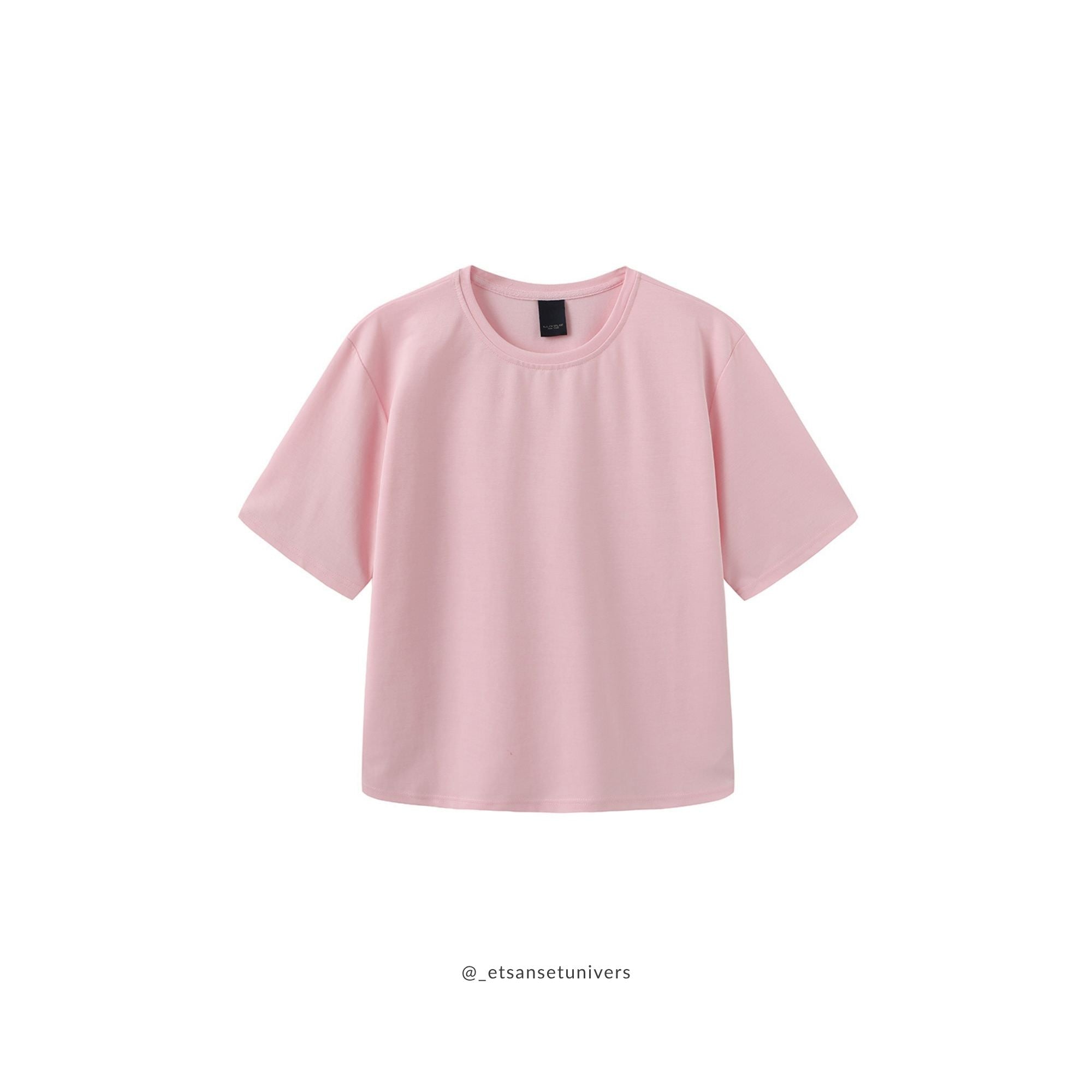 Boxy T-shirt - Pastel Pink - bomuld - set forfra - et sanset univers 