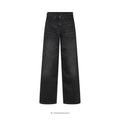 Løse denim bukser i washed black OEKO-TEX® bomuld – Et Sanset Univers
