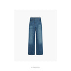 Carol Loose - Medium længde bukser - Washed Blue Denim bukser - OEKO-TEX økologisk bomuld - set forfra - et sanset univers