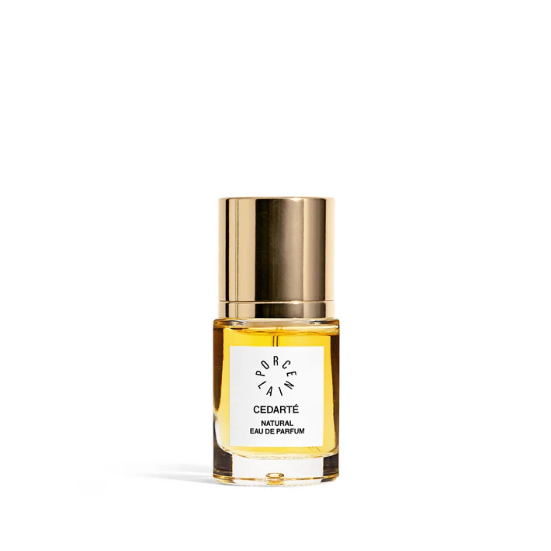 PORCELAIN Cedarté No. 3 – 15ml parfumeflakon med aromatisk cedertræ, salvie, orris butter og labdanum – Et Sanset Univers