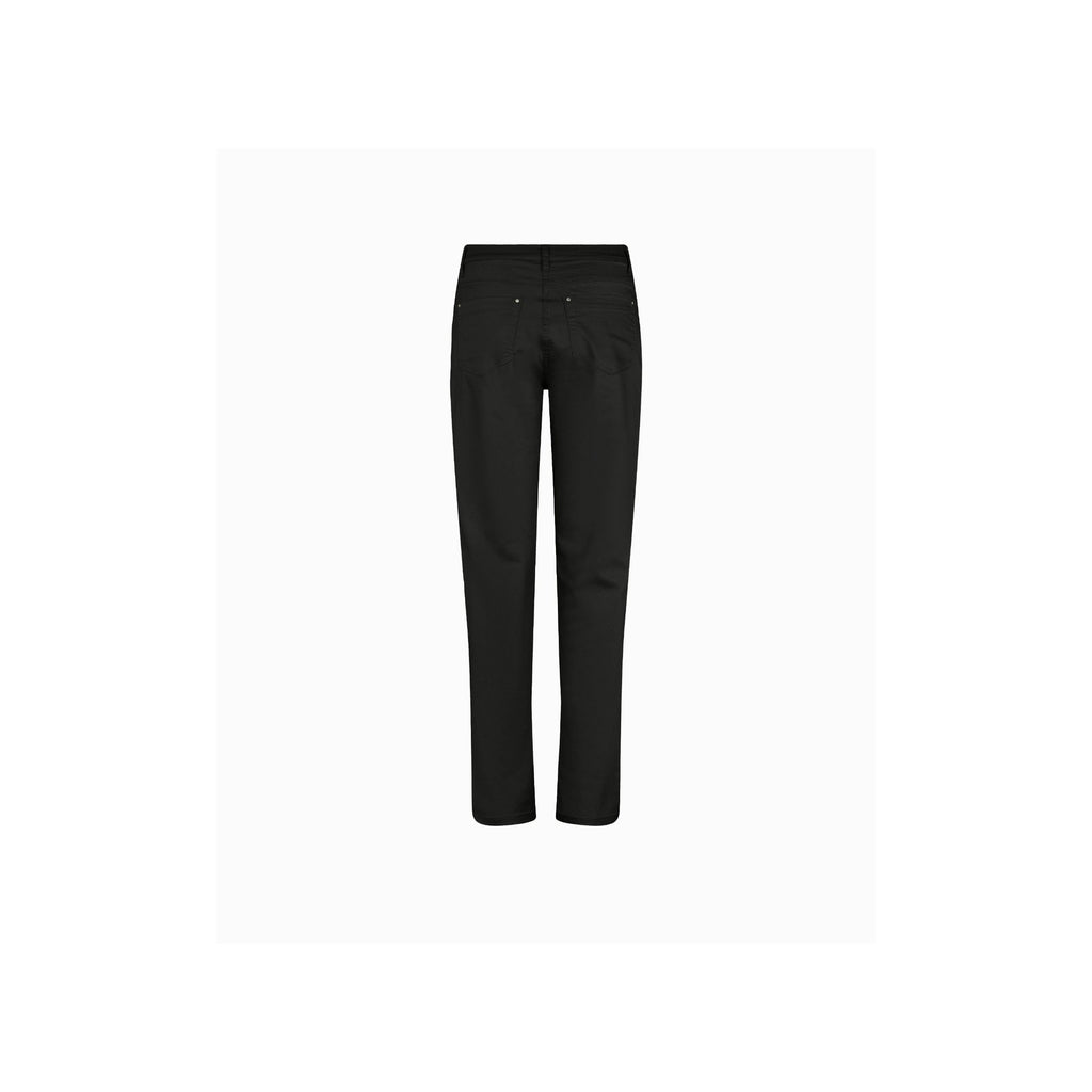 ⭐ Bestseller - Charlotte Regular bukser - Medium Længde - farve Sort - OEKO-TEX økologisk bomuld - set bagfra - et sanset univers