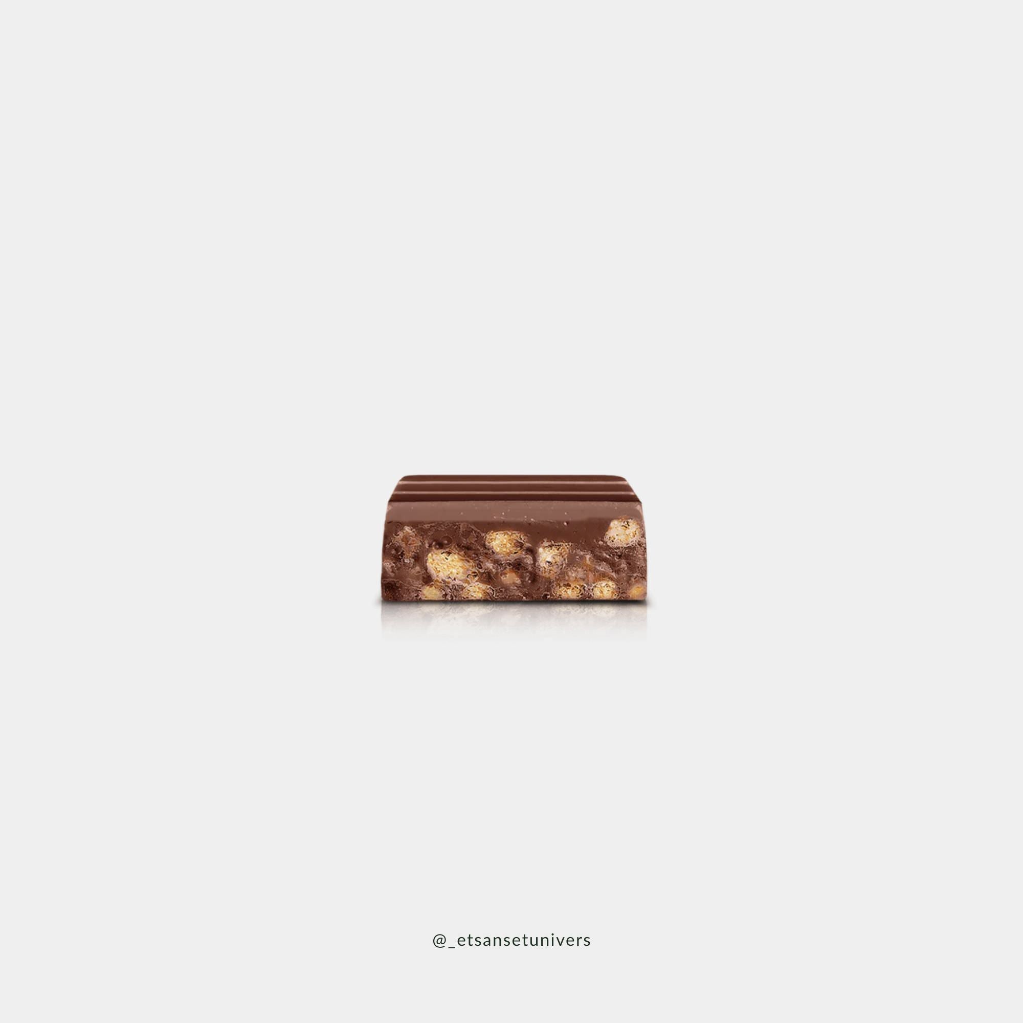 Simply® Crispy Carrie BAR en bid  mælkechokolade med knasende karamel og havsalt, produceret i Danmark