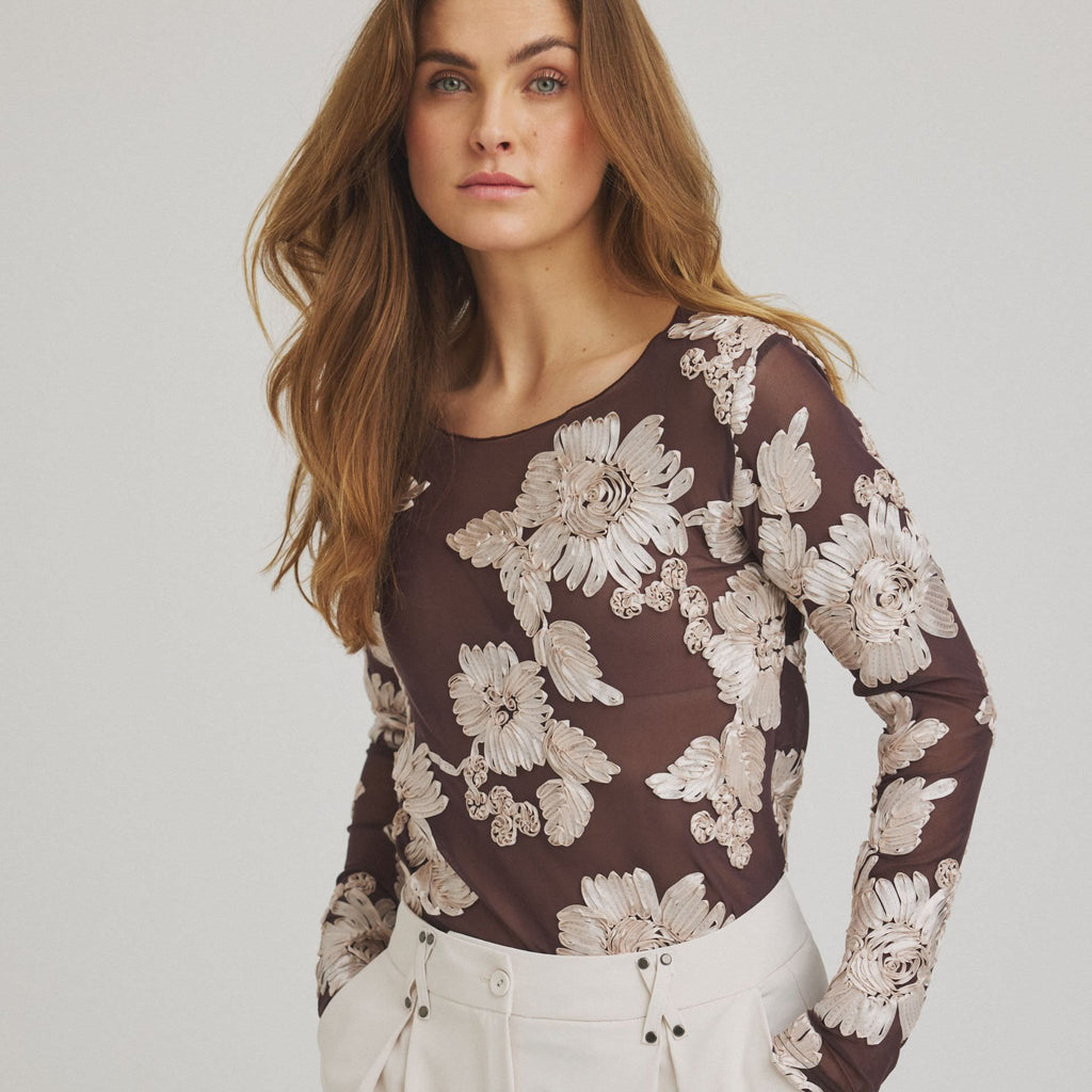 Florana Mesh - Chocolate Plum