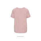 Karin Fine Rib - T-shirt - Vintage Rose - blød modal - set bagfra - et sanset univers