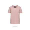 Karin Fine Rib - T-shirt - Vintage Rose - blød modal - set forfra - et sanset univers