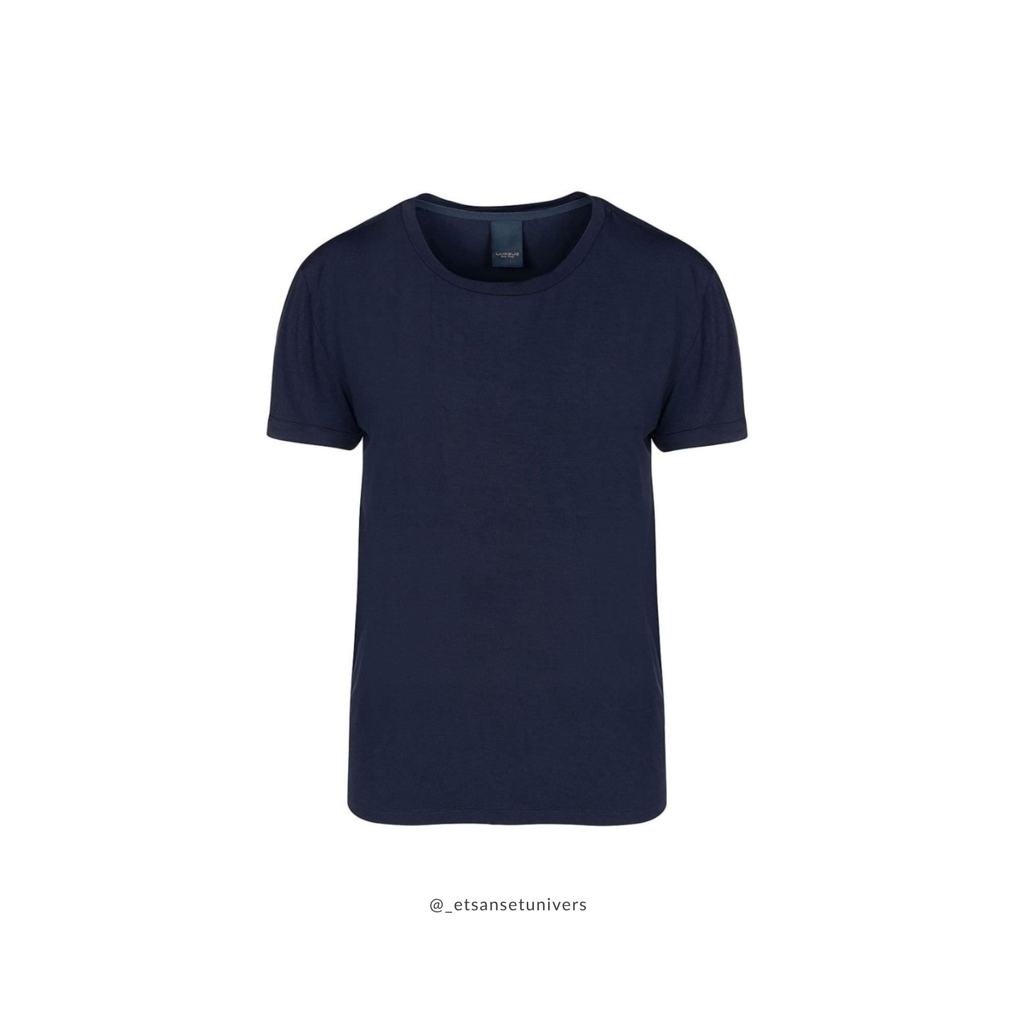 Karin Soft Bamboo T-shirt - Midnatsblå - soft bamboo - set forfra - et sanset univers