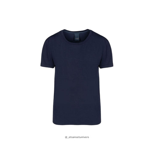 Karin Soft Bamboo T-shirt - Midnatsblå - soft bamboo - set forfra - et sanset univers