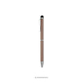 Mini kuglepen med touch-funktion metallic brun - fuld figur - Et Sanset Univers