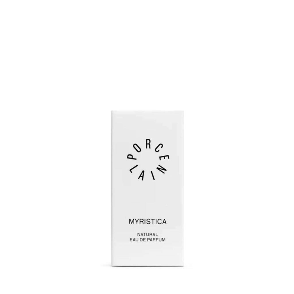 PORCELAIN Myristica No. 2 – æske og emballage til naturlig parfume – Et Sanset Univers