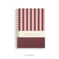 Notesbog A5 Pink Bourgogne Strib