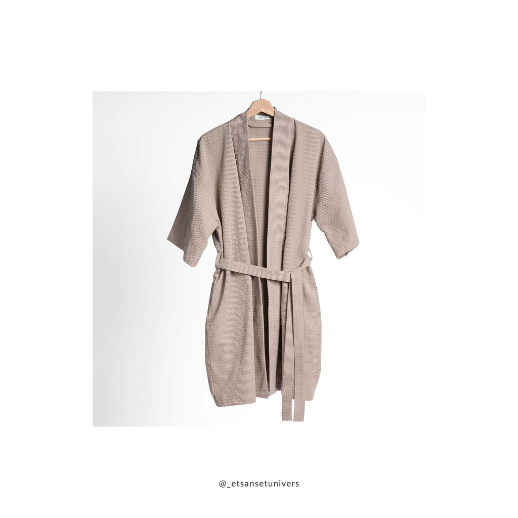 Piqué collection - Badekåbe - Clay stone