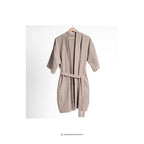 Piqué collection Bundle - Badekåbe + Tote bag - Clay stone