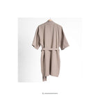Piqué collection Bundle - Badekåbe + Tote bag - Clay stone