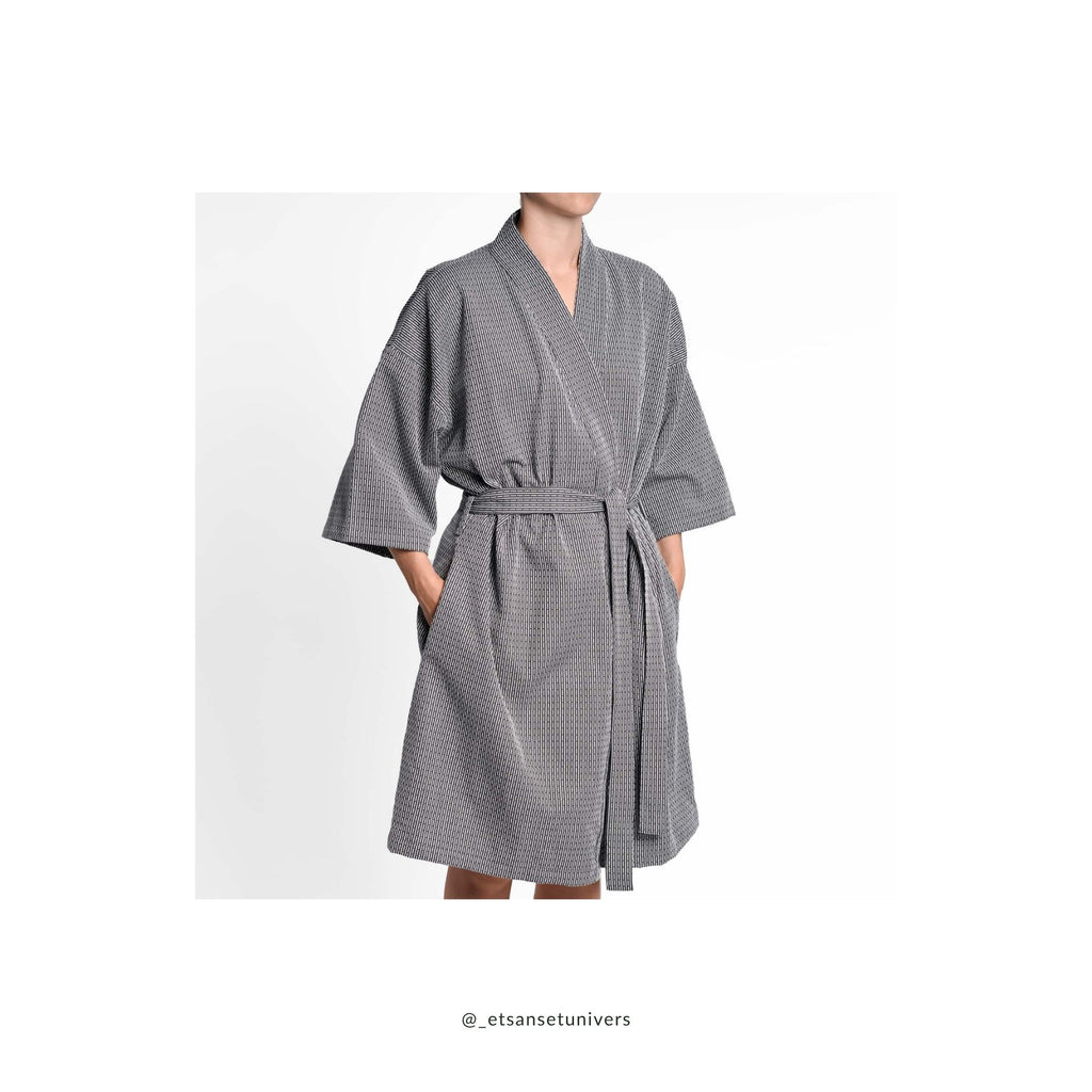 Piqué collection - Badekåbe - Evening grey