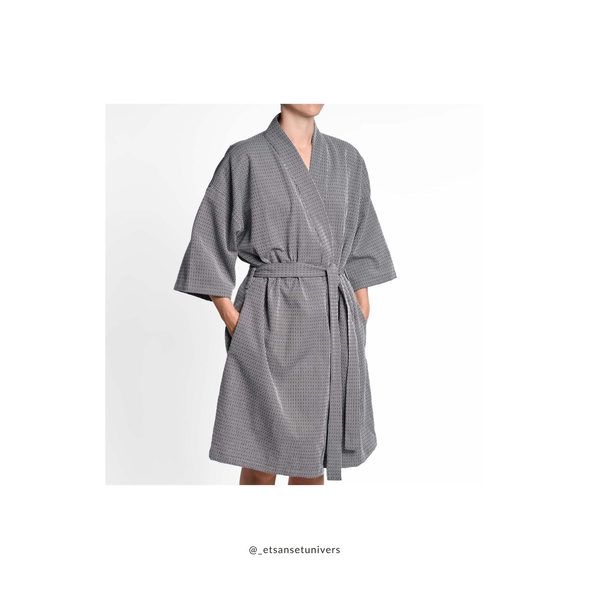 Piqué collection - Badekåbe - Evening grey