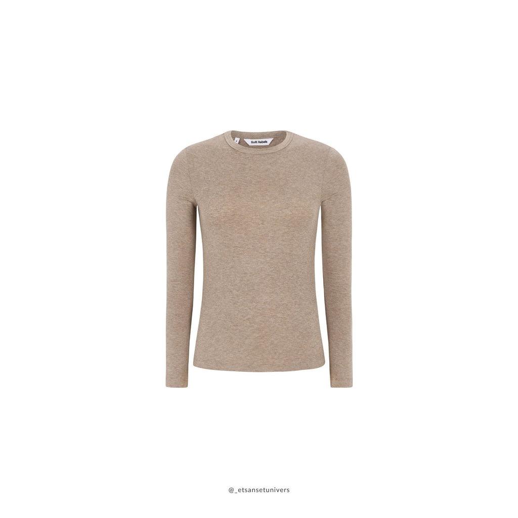 Roman O-neck - Silver Mink melange