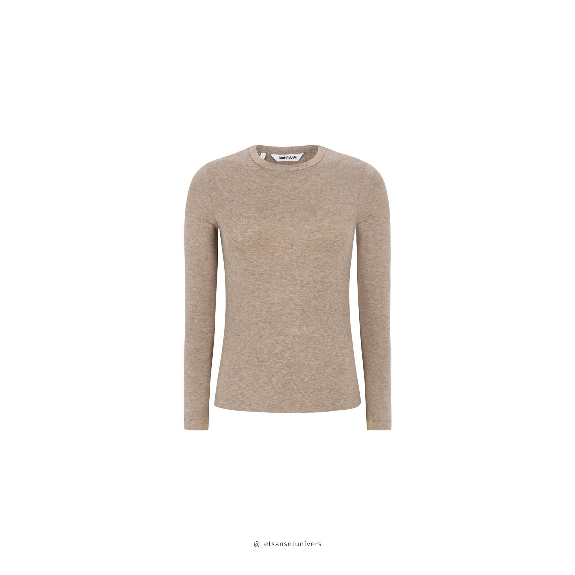 Roman O-neck - Silver Mink melange