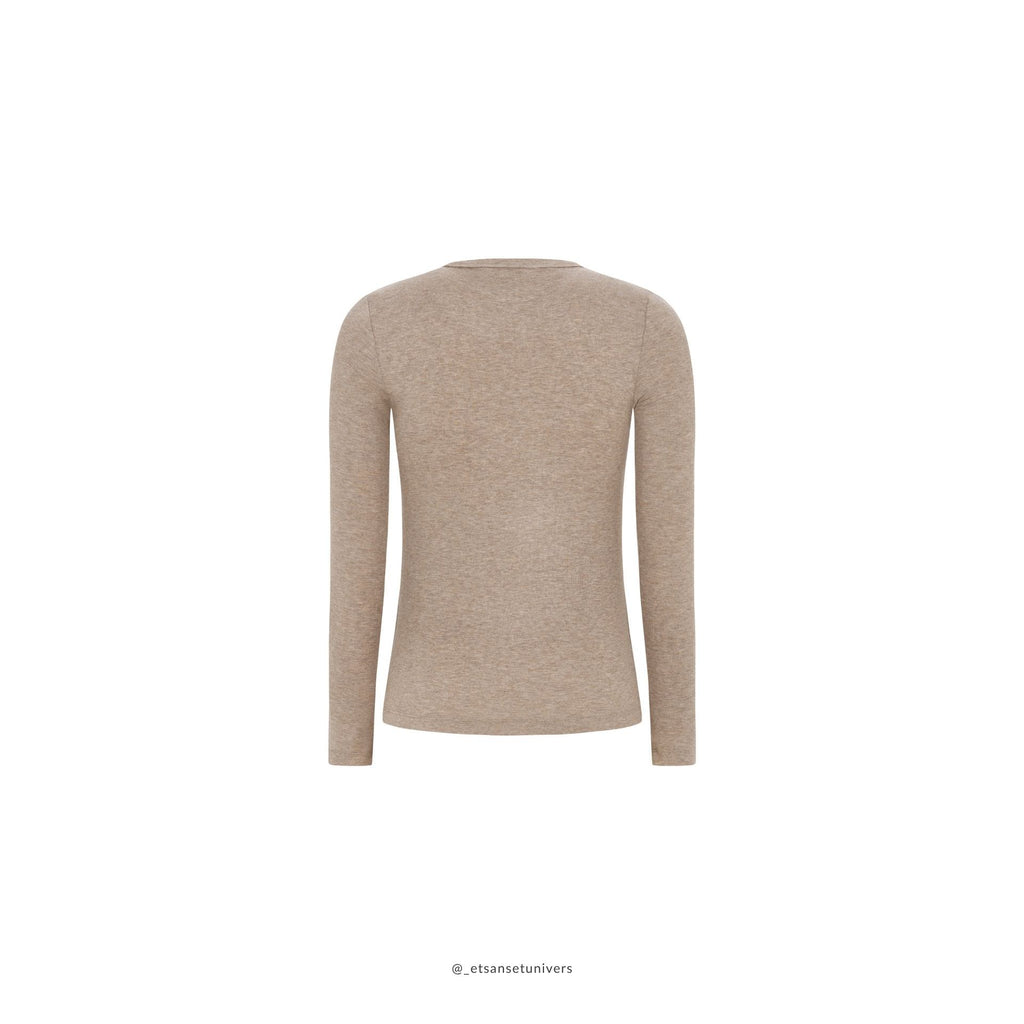Roman O-neck - Silver Mink melange