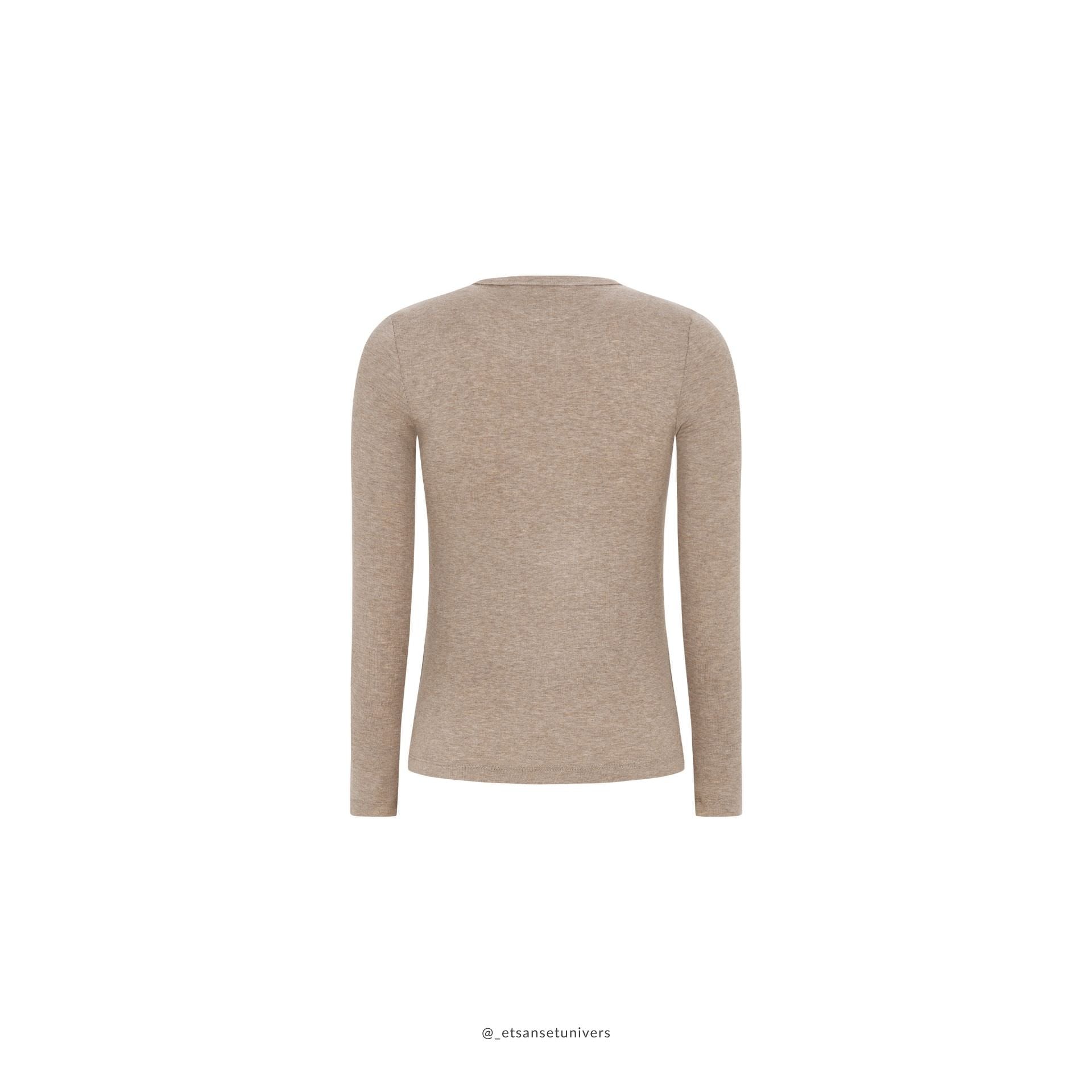 Roman O-neck - Silver Mink melange