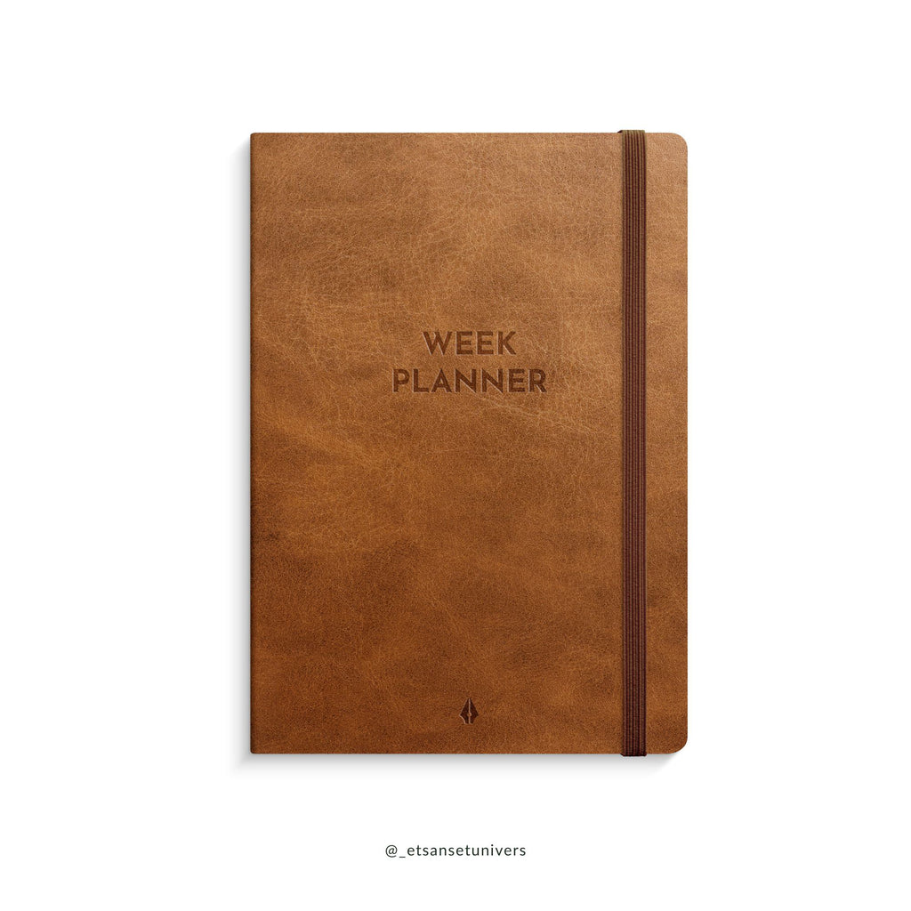 Week Planner A5 blød Deluxe - front -  et sanset univers