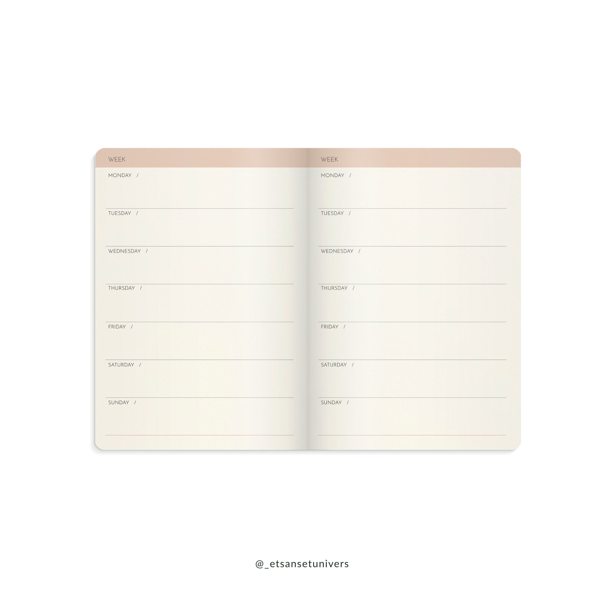 Week Planner blød Deluxe